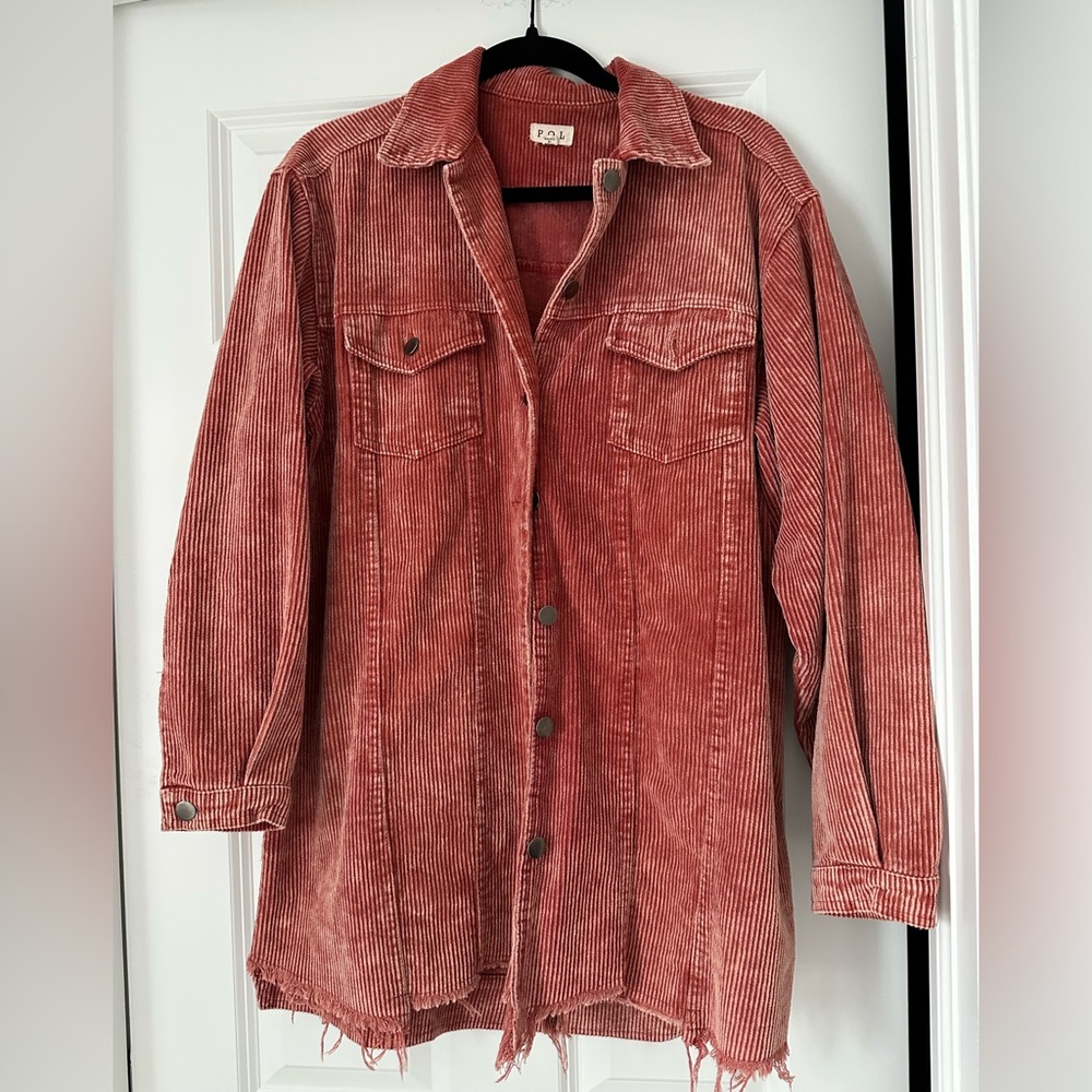 POL Women's Corduroy Jacket - Rust